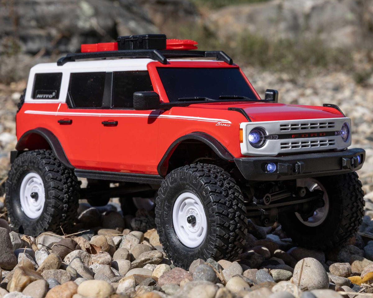Camioneta Ford Bronco 4WD cepillada RTR, roja, 1/24 SCX24 2021